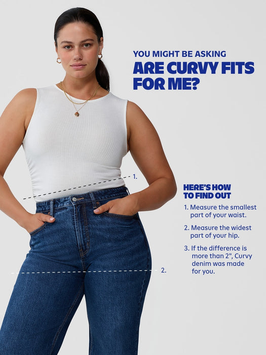 Curvy Extra High-Waisted Straight Jeans