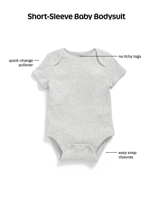 Unisex Short-Sleeve Logo-Graphic Bodysuit for Baby