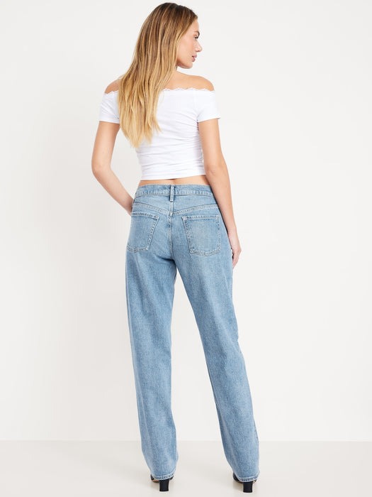 Low-Rise Slouchy Straight Jeans