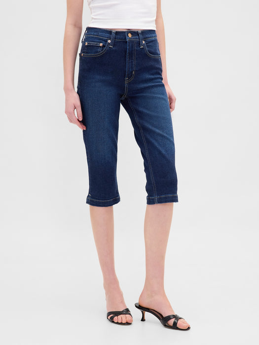 High-Rise Cropped Capri Jeans