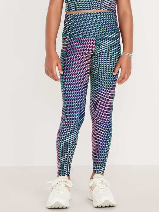 High-Waisted PowerSoft 7/8-Length Side-Pocket Leggings for Girls