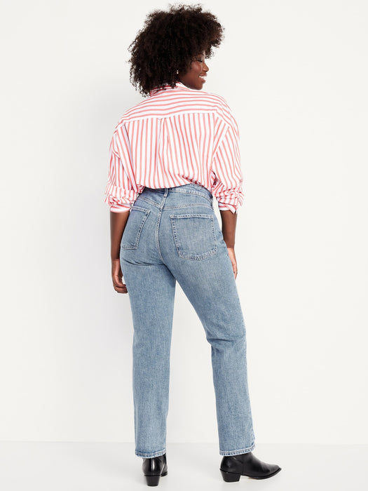 Curvy Extra High-Waisted Straight Jeans