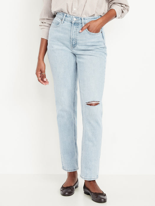 Curvy Extra High-Waisted Straight Jeans