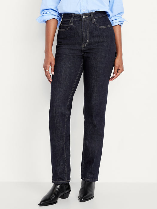 Curvy Extra High-Waisted Straight Jeans