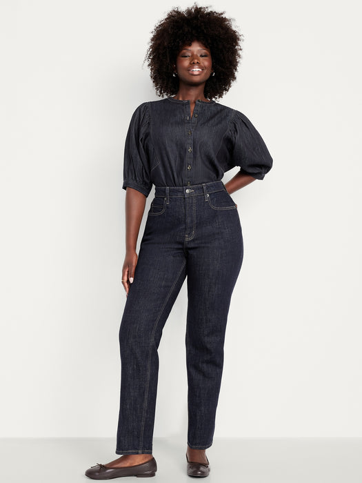 Curvy Extra High-Waisted Straight Jeans