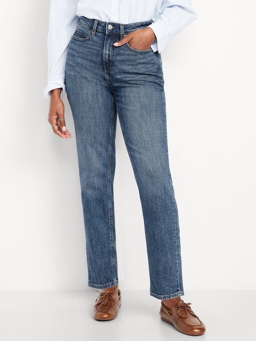 Curvy Extra High-Waisted Straight Jeans