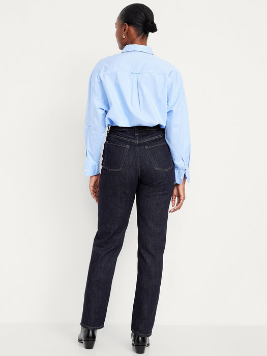 Curvy Extra High-Waisted Straight Jeans