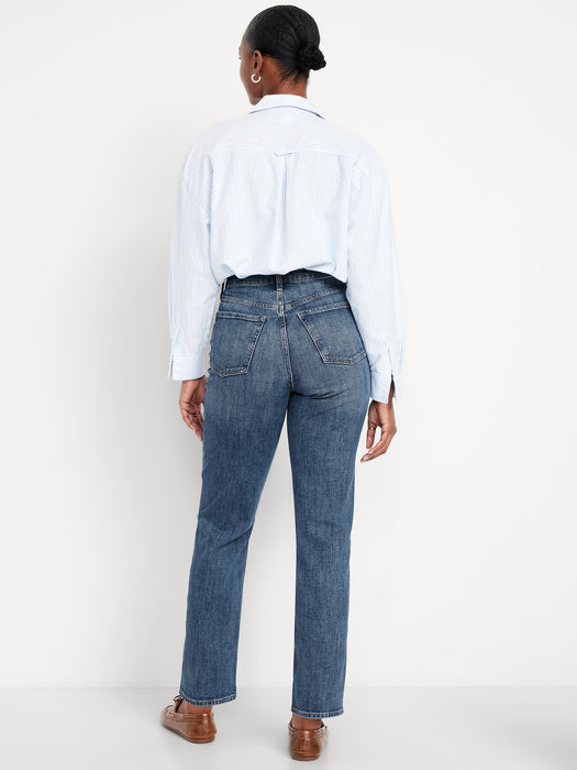 Curvy Extra High-Waisted Straight Jeans