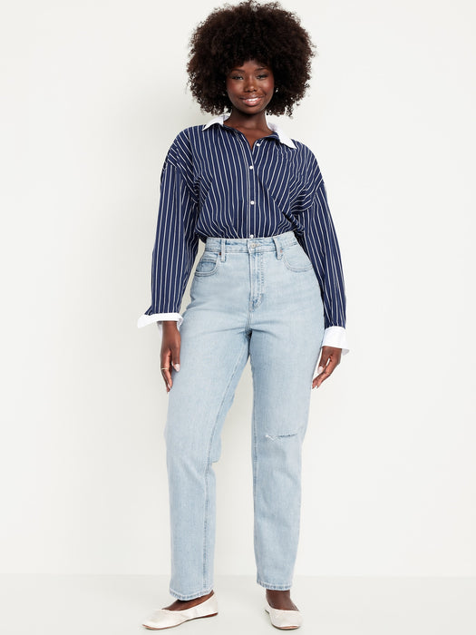 Curvy Extra High-Waisted Straight Jeans