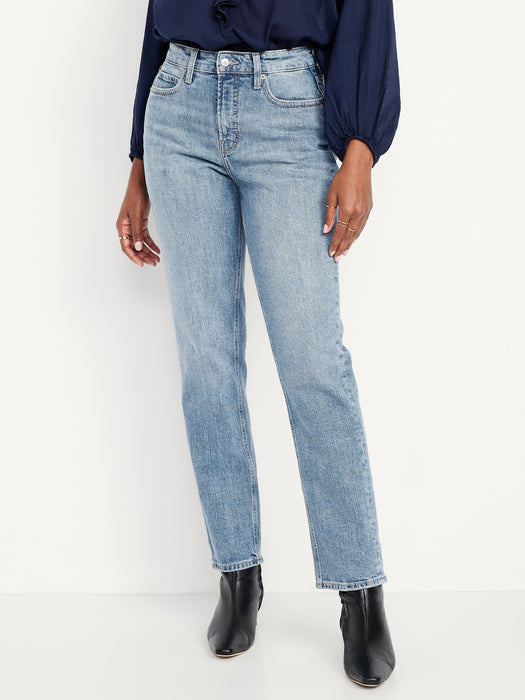 Curvy Extra High-Waisted Straight Jeans