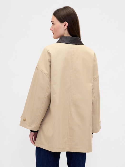 Twill Oversized Trench Coat