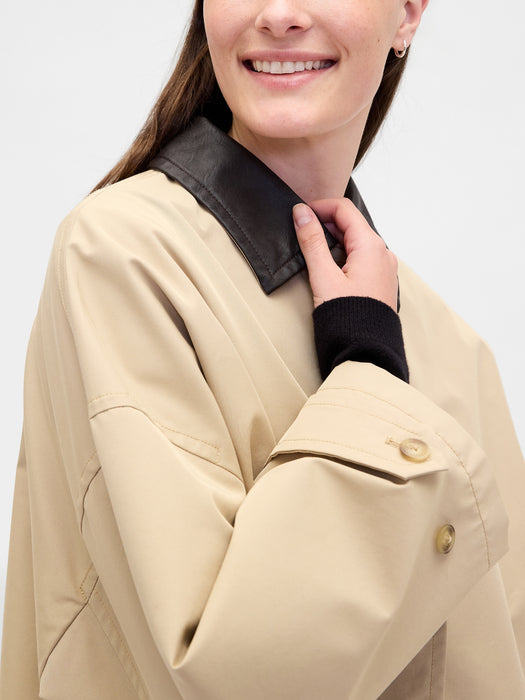 Twill Oversized Trench Coat
