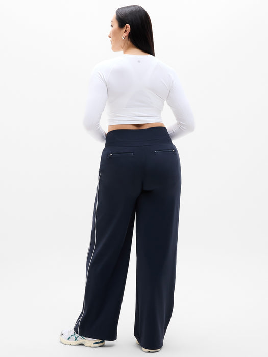 Venice High Rise Track Stripe Wide Leg Pant