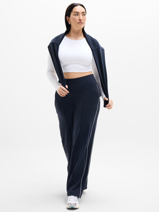 Venice High Rise Track Stripe Wide Leg Pant