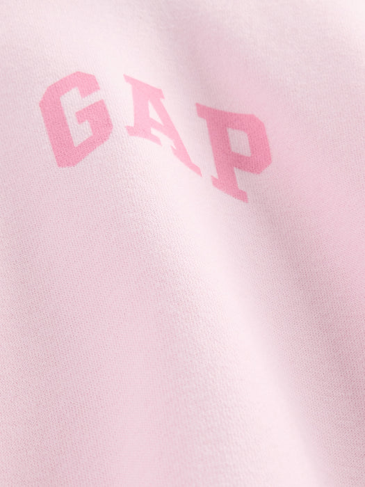VintageSoft Crop Logo Hoodie