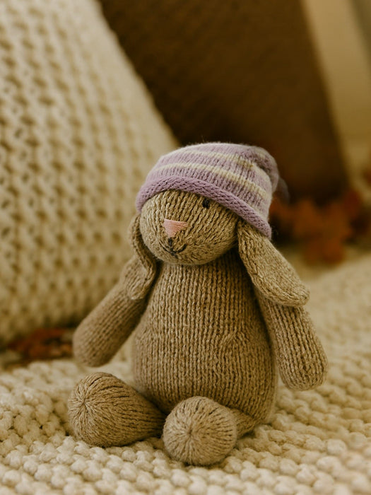 Brown Bunny in Slouch Hat Knit Toy