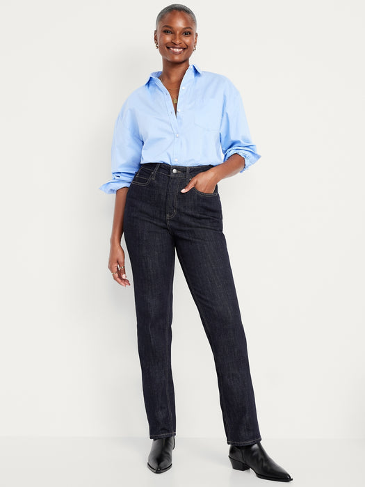 Curvy Extra High-Waisted Straight Jeans