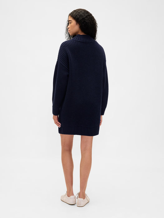 Oversized Turtleneck Sweater Mini Dress