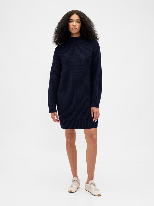Oversized Turtleneck Sweater Mini Dress