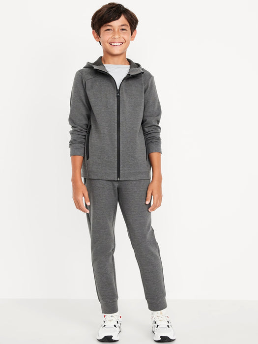 Dynamic Fleece Zip-Front Hoodie and Joggers Set for Boys