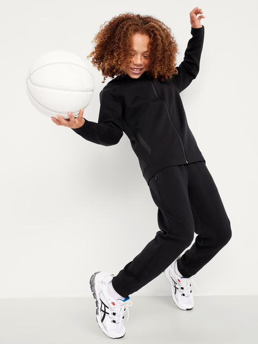 Dynamic Fleece Zip-Front Hoodie and Joggers Set for Boys