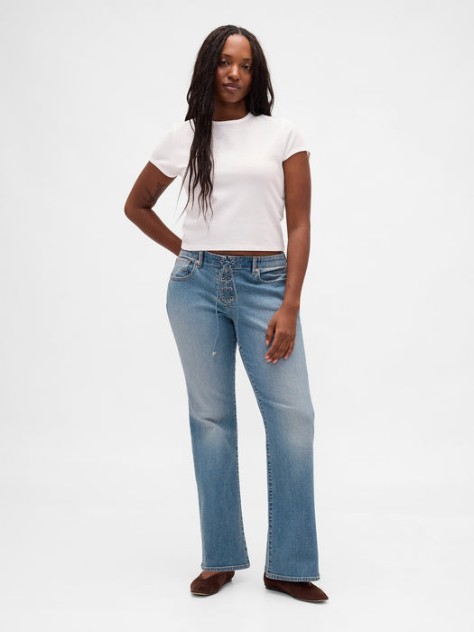 Low Rise Long & Lean Lace-Up Jeans