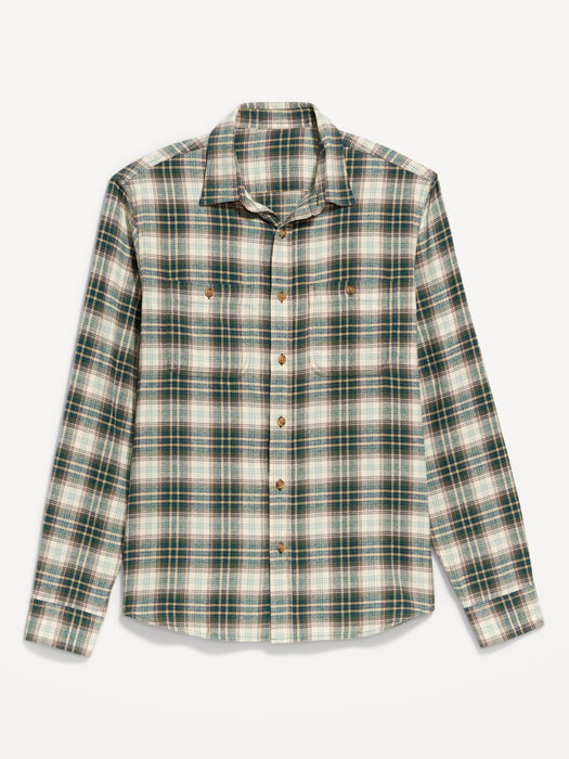 Plaid Flannel Pocket Shirt