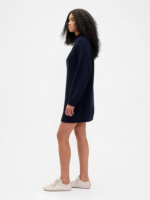 Oversized Turtleneck Sweater Mini Dress