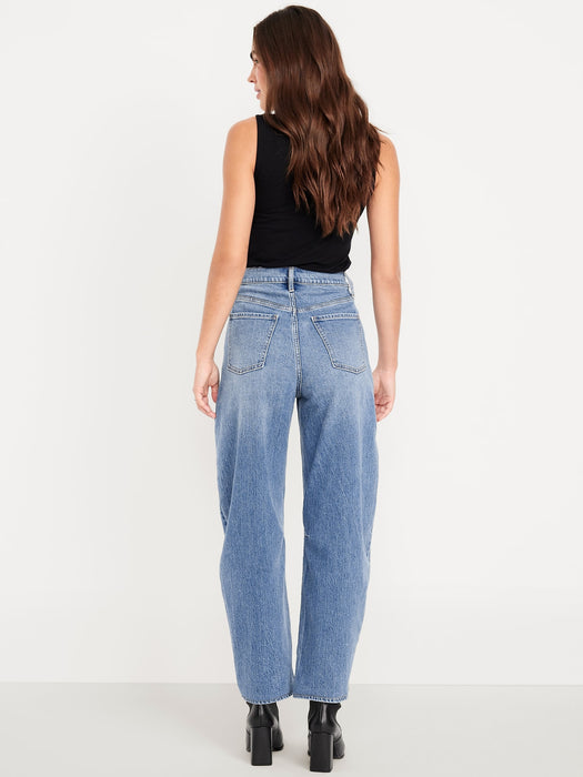 Wow High-Waisted Barrel Ankle Jeans