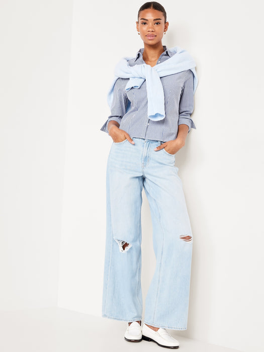 Slim Button-Down Striped Shirt