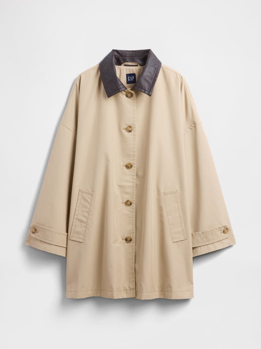 Twill Oversized Trench Coat