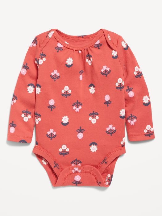Printed Long-Sleeve Bodysuit for Baby