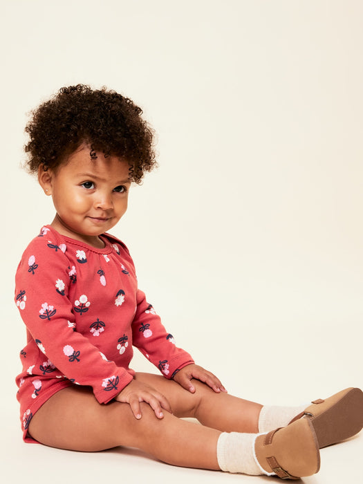 Printed Long-Sleeve Bodysuit for Baby