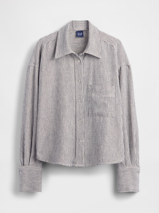 Linen-Cotton Oversized Shirt
