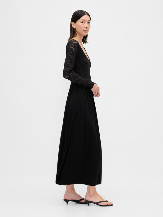 Mixed Media Maxi Dress