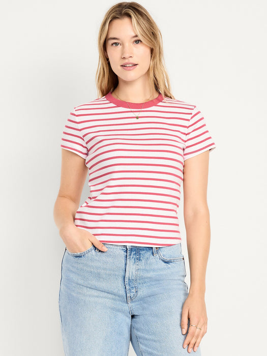 Snug Crop Ribbed T-Shirt