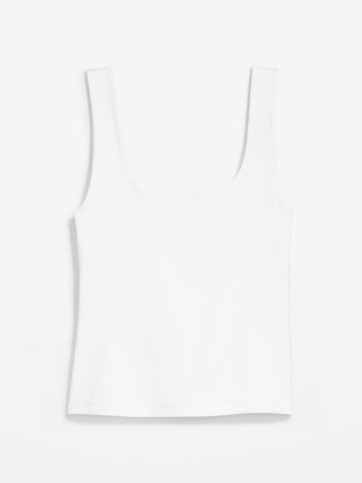 Hug Double-Layer Scoop-Neck Tank Top