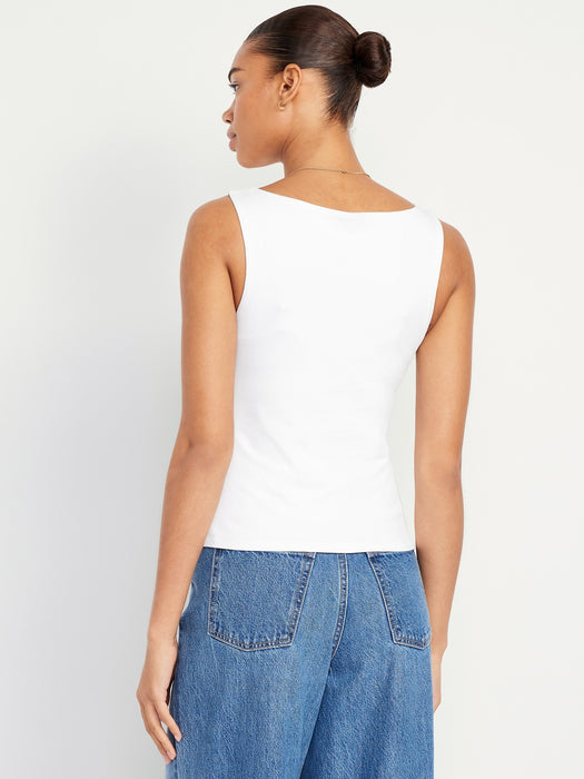 Hug Double-Layer Boatneck Top