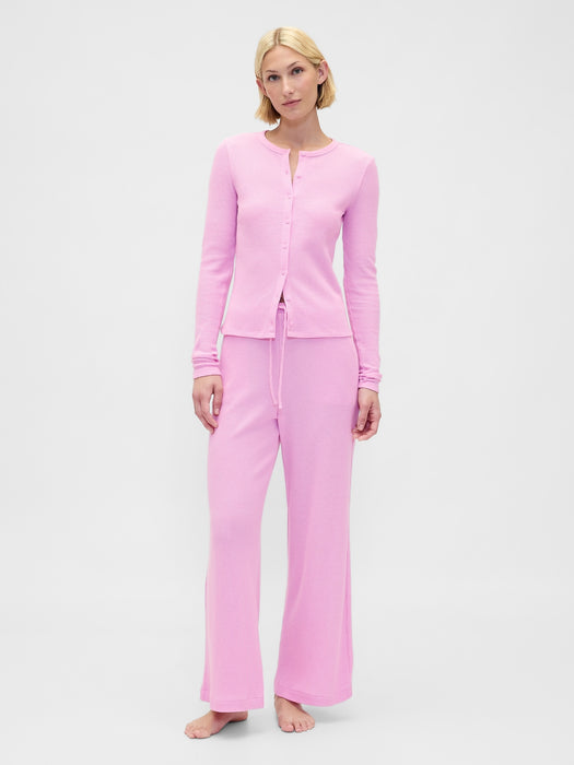 Waffle Wide-Leg PJ Pants
