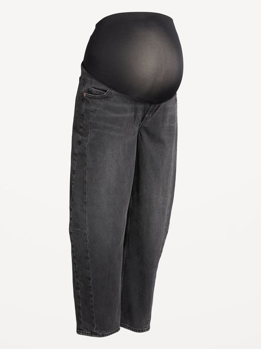 Maternity Full-Panel Barrel Ankle Jeans