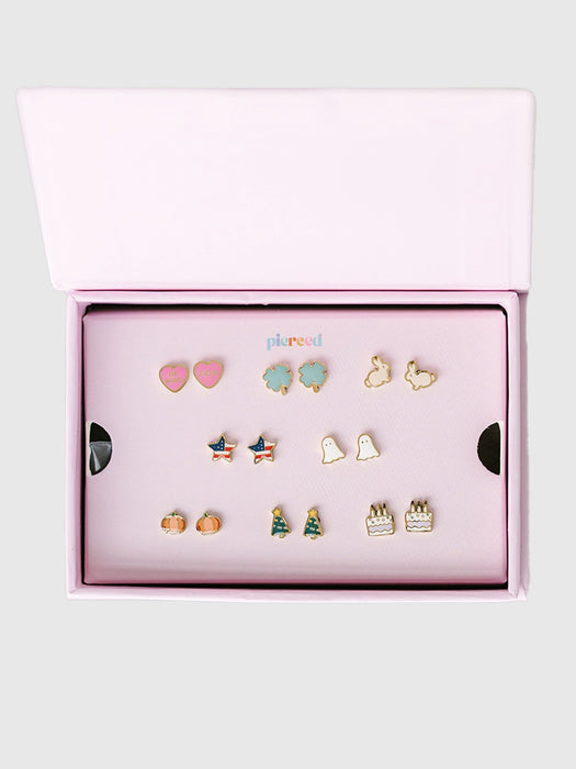 Pierced Co Holiday Screwback Earring Set