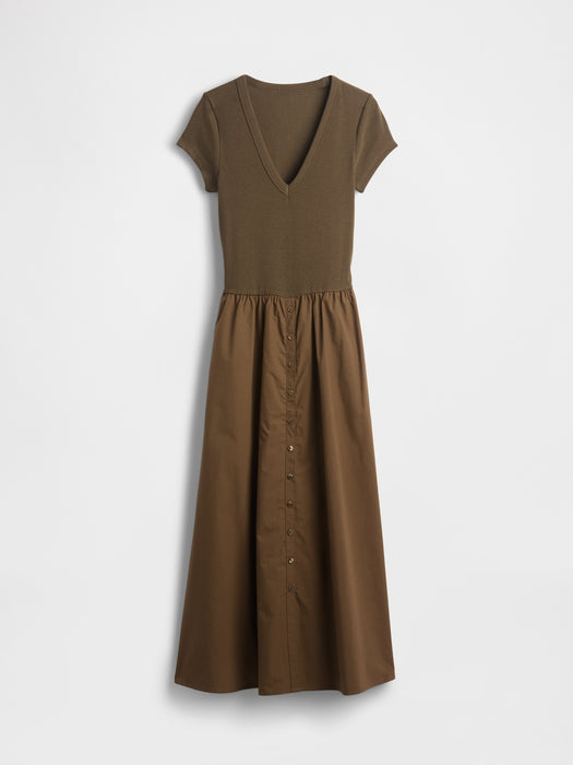 Modern Mixed Media Maxi Dress