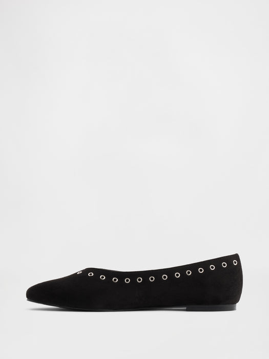 Vegan Suede Ballet Flats