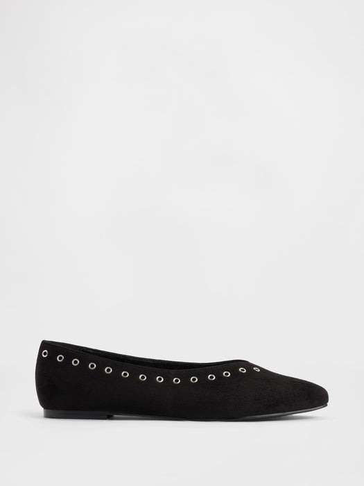 Vegan Suede Ballet Flats