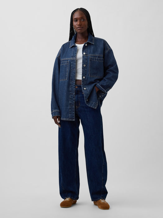 Denim Oversized Shirt Jacket