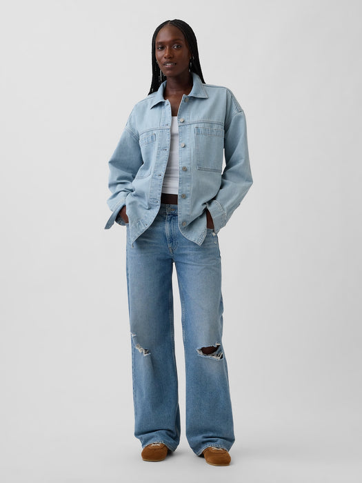 Oversized Denim Shirt Jacket
