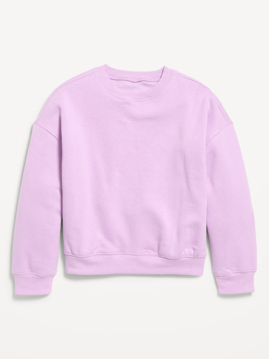 Oversized Long-Sleeve Tunic Sweatshirt for Girls