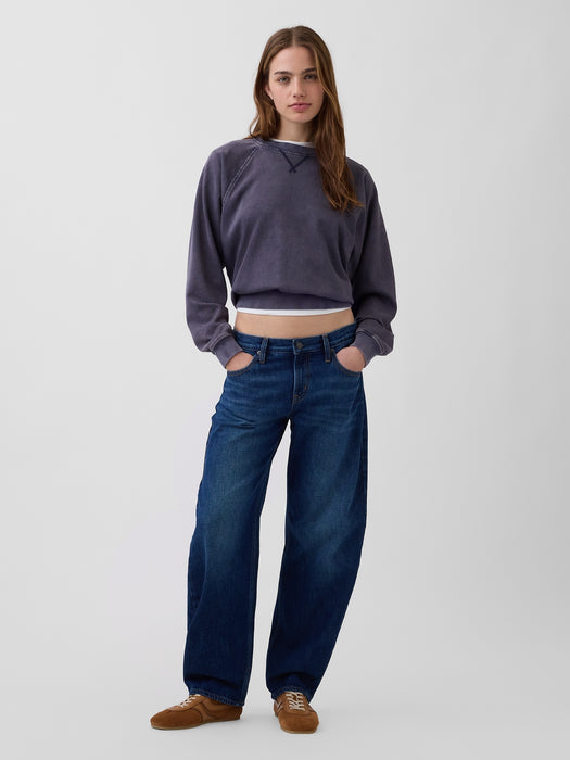 Low Rise Barrel Jeans