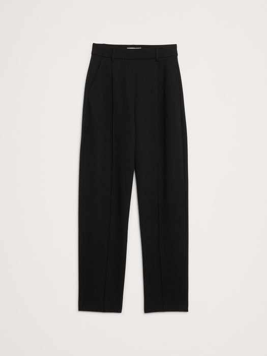 High-Rise Slim Drapey Ponte Pull-On Pant