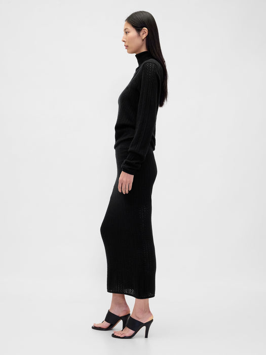 Pointelle Maxi Skirt